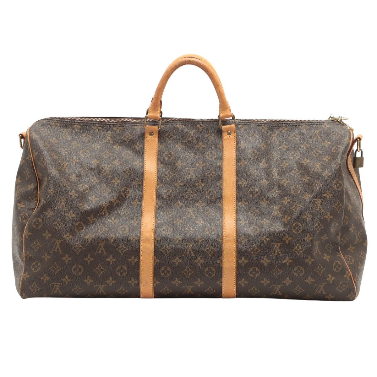 Louis Vuitton Brown Canvas Keepall Bandouli√®re 60 handbag bag