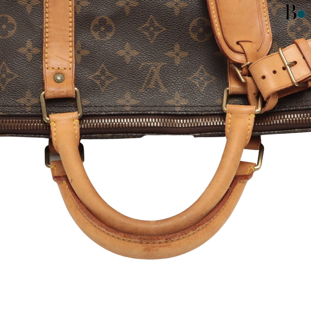 Louis Vuitton Brown Canvas Keepall Bandouli√®re 60 handbag bag