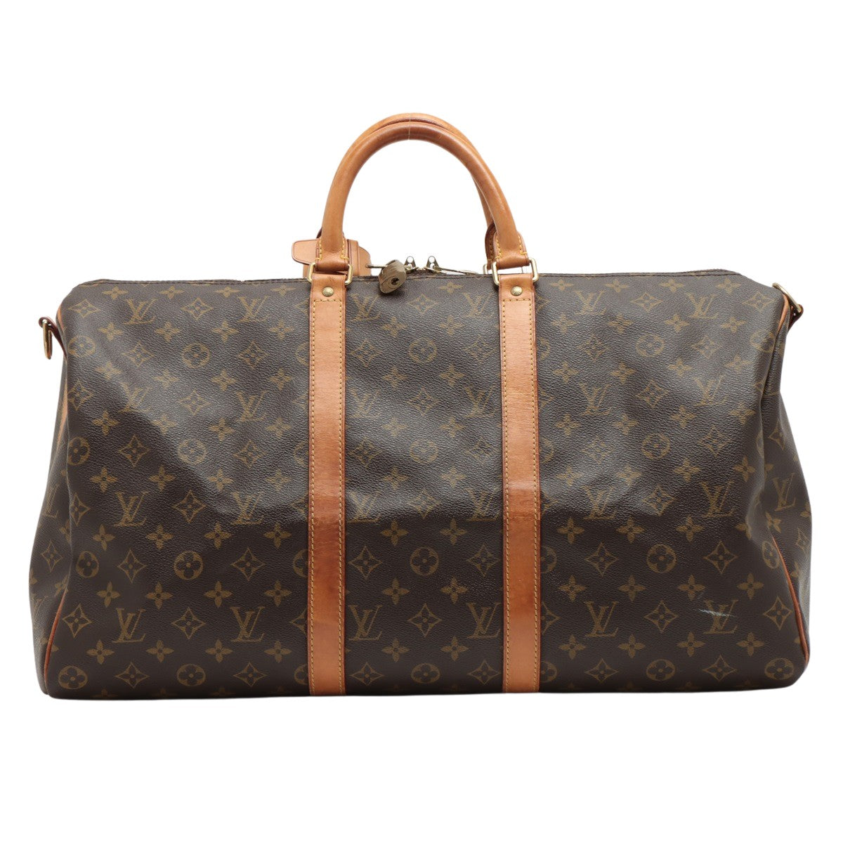 Louis Vuitton Brown Canvas Keepall Bandouliere 50 travel bag