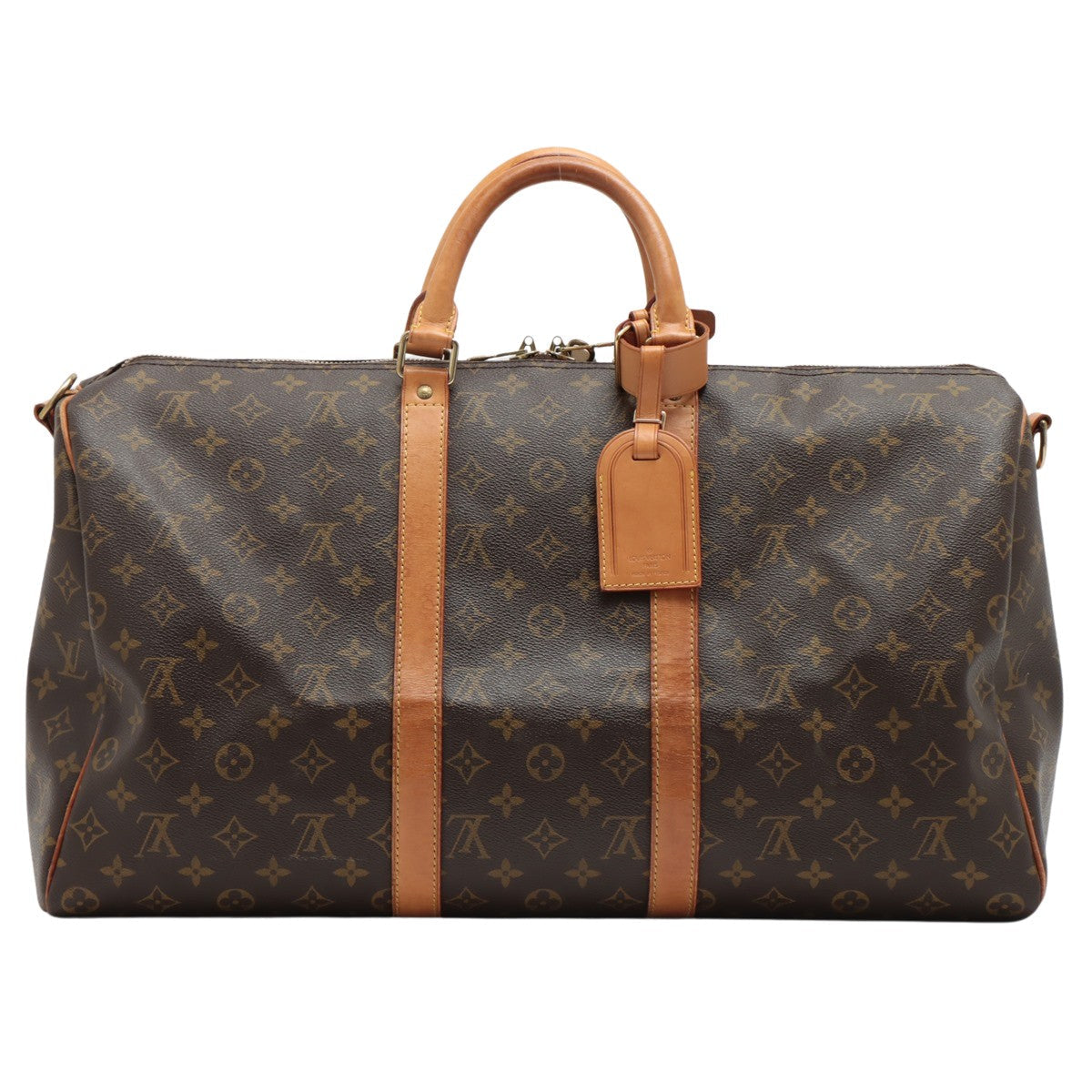Louis Vuitton Brown Canvas Keepall Bandouliere 50 travel bag
