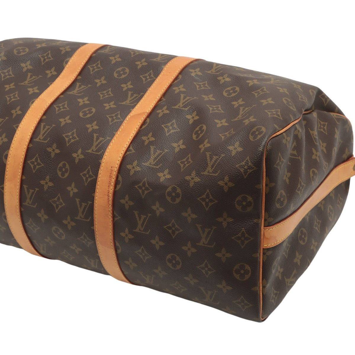 Louis Vuitton Brown Canvas Keepall Bandouliere 50 handbag bag