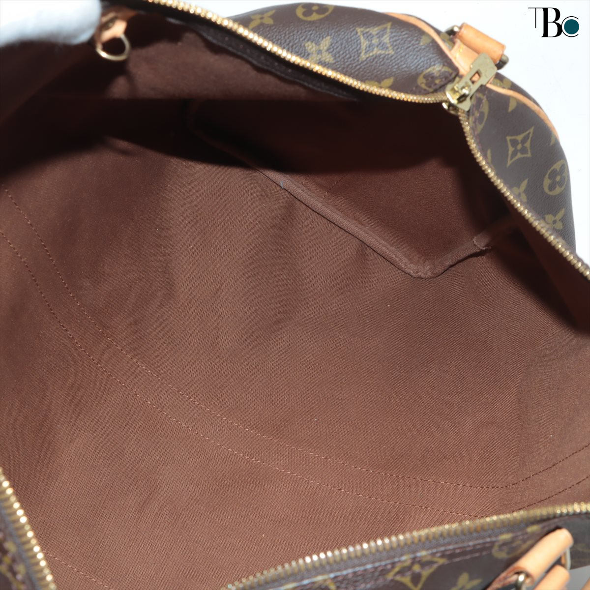 Louis Vuitton Brown Canvas Keepall Bandouliere 50 handbag bag