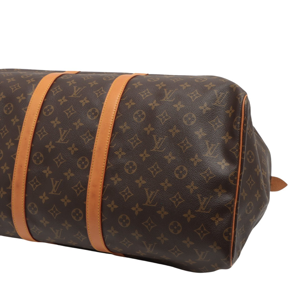 Louis Vuitton Brown Canvas Keepall 55 handbag bag