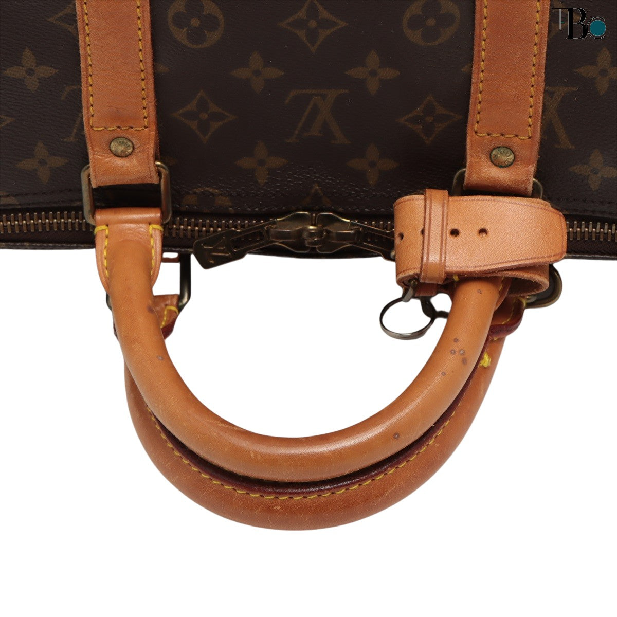 Louis Vuitton Brown Canvas Keepall 55 handbag bag