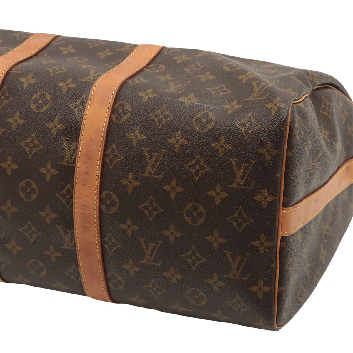 Louis Vuitton Brown Canvas Keepall Bandouliere 45 handbag bag