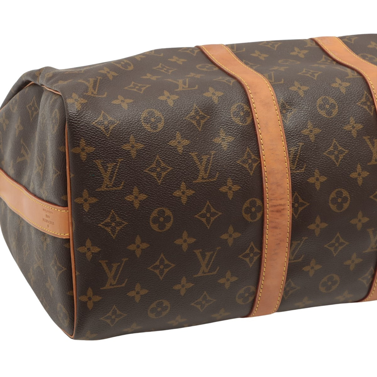 Louis Vuitton Brown Canvas Keepall Bandouliere 45 handbag bag