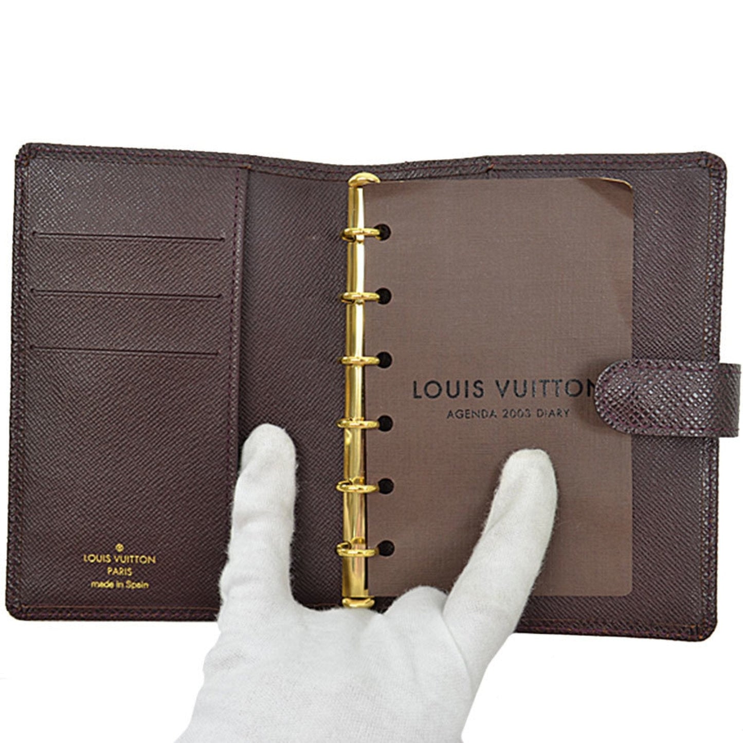 Louis Vuitton Brown Leather COUVERTURE AGENDA FONCTIONNEL PM wallet accessories