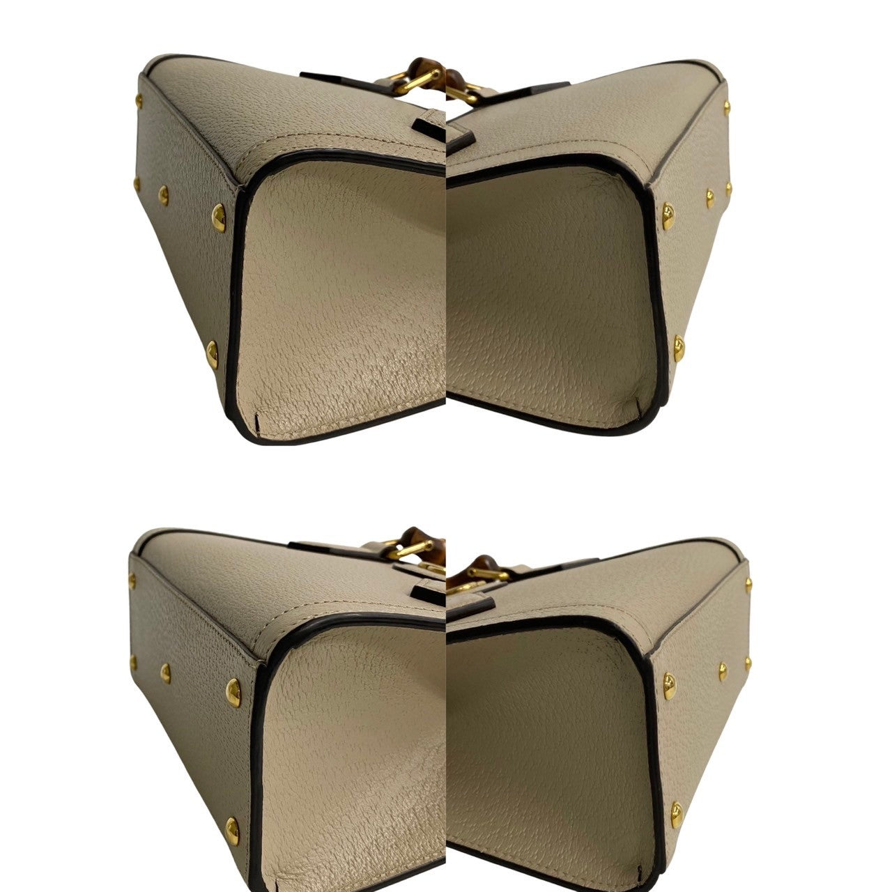 GUCCI Shoulder Bag leather beige Diana Mini Tote