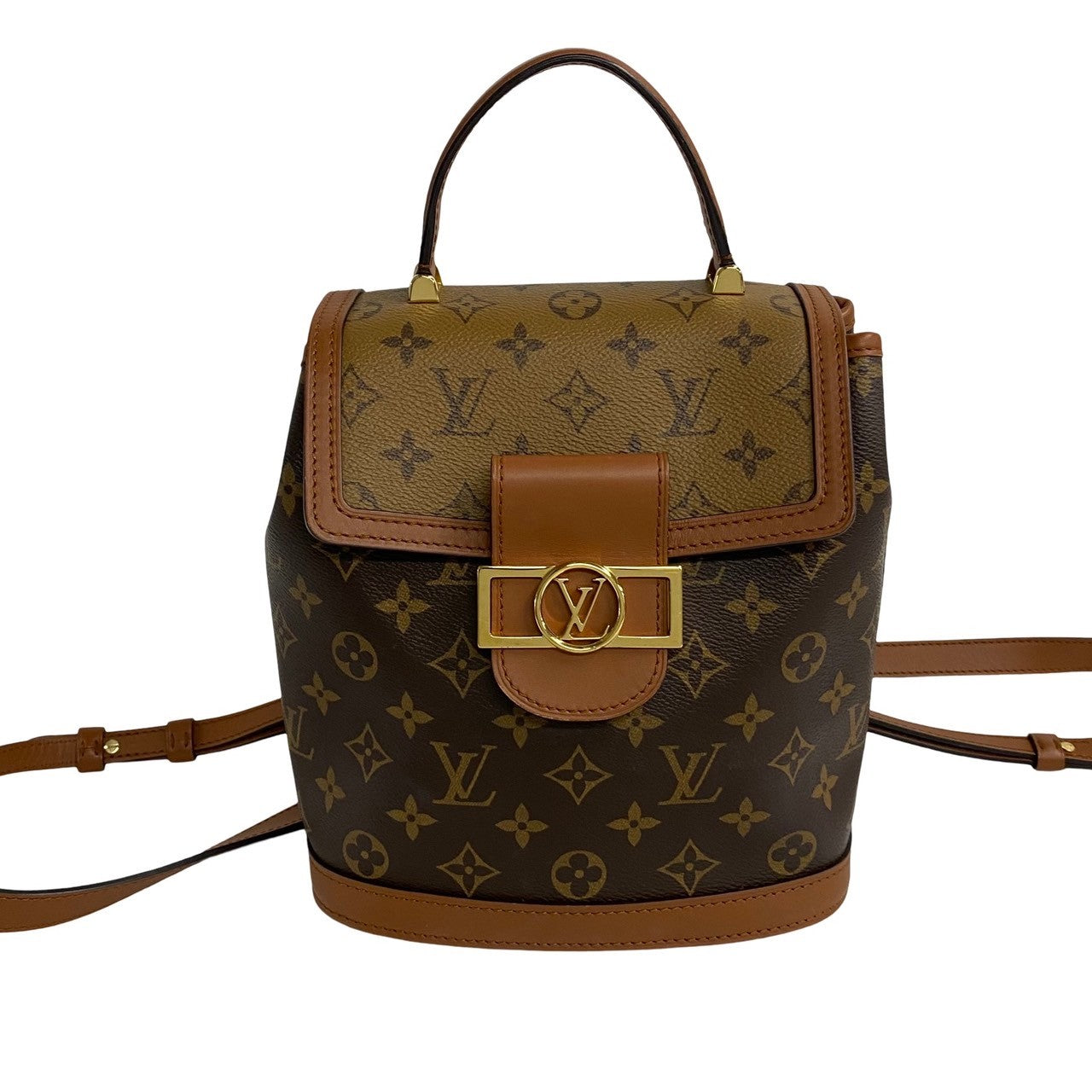 LOUIS VUITTON Backpack leather Brown Monogram Dauphines