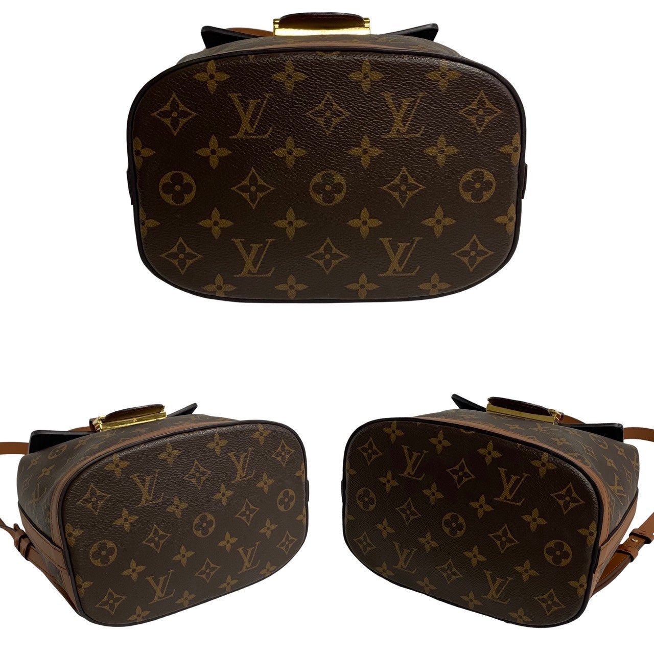 LOUIS VUITTON Backpack leather Brown Monogram Dauphines