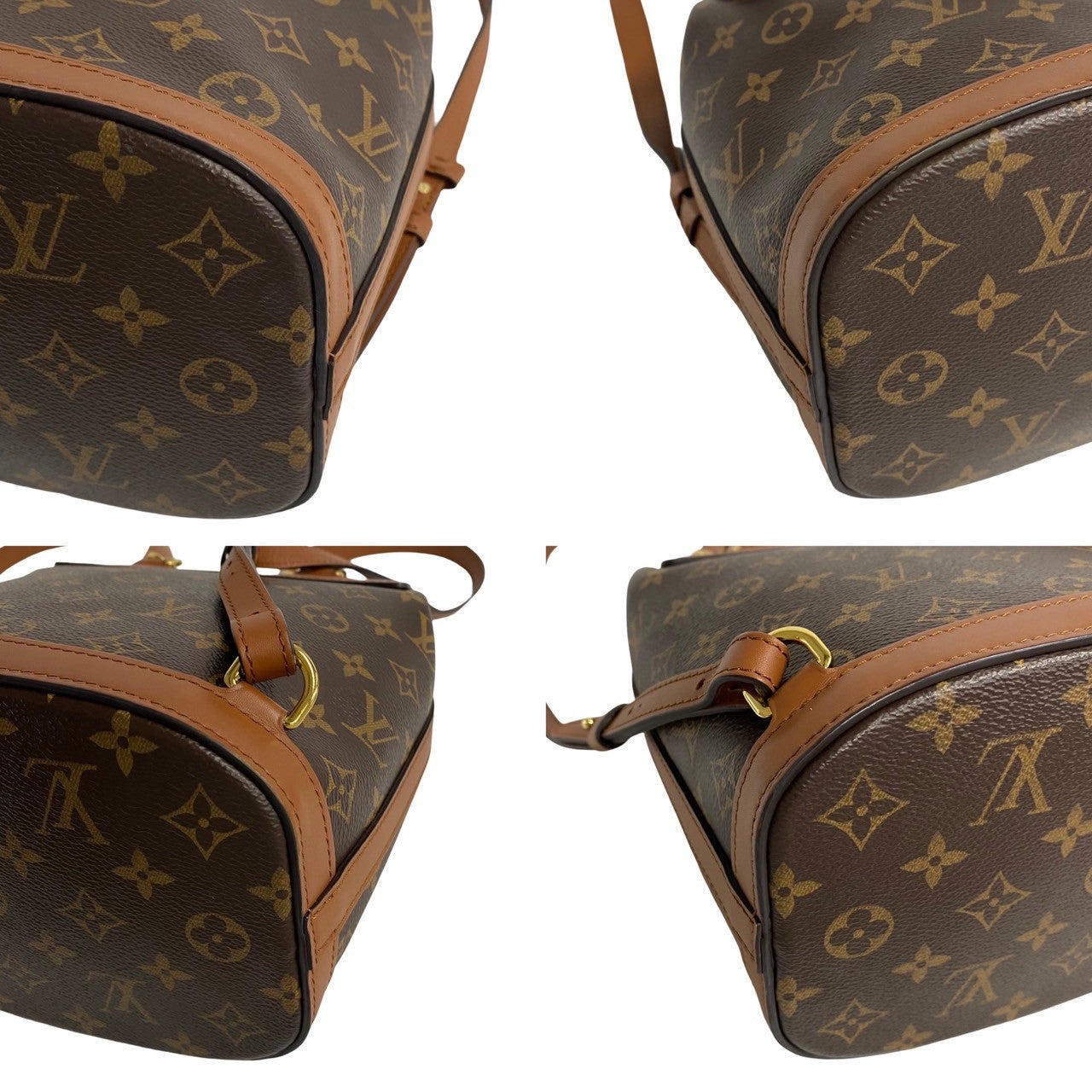 LOUIS VUITTON Backpack leather Brown Monogram Dauphines