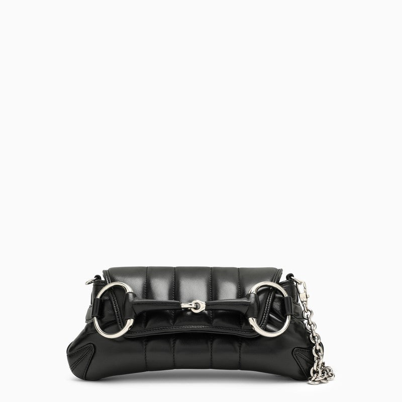 Gucci Gucci Horsebit Chain Small Black Bag Women