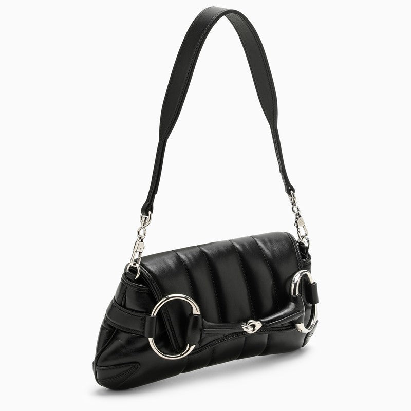 Gucci Gucci Horsebit Chain Small Black Bag Women