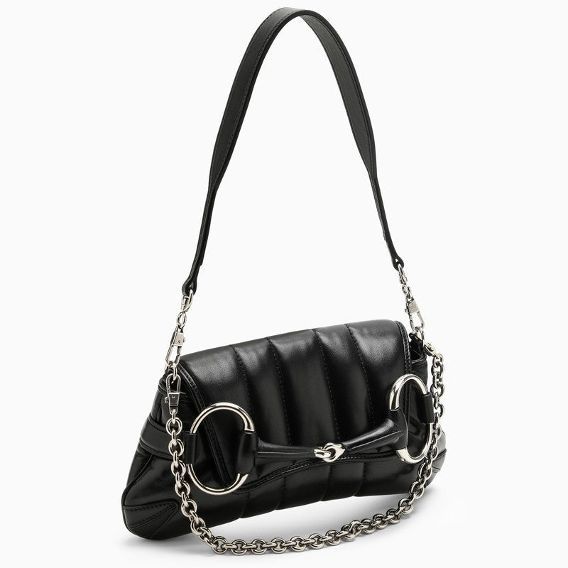 Gucci Gucci Horsebit Chain Small Black Bag Women