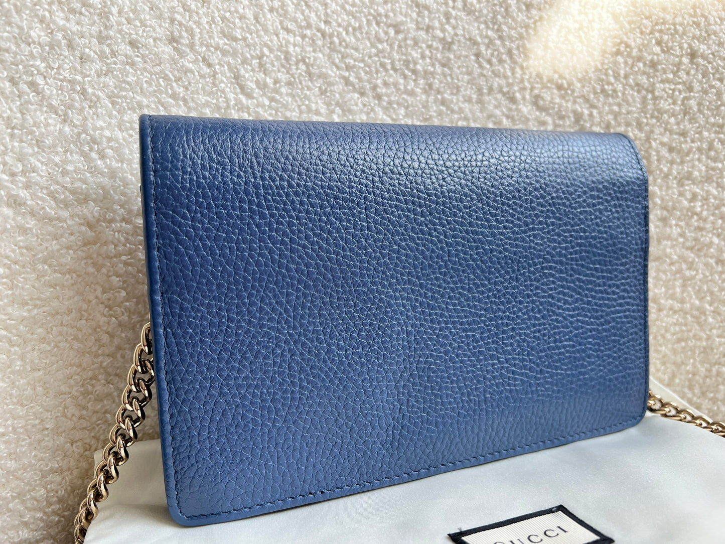 Gucci Blue Soho Chain Wallet