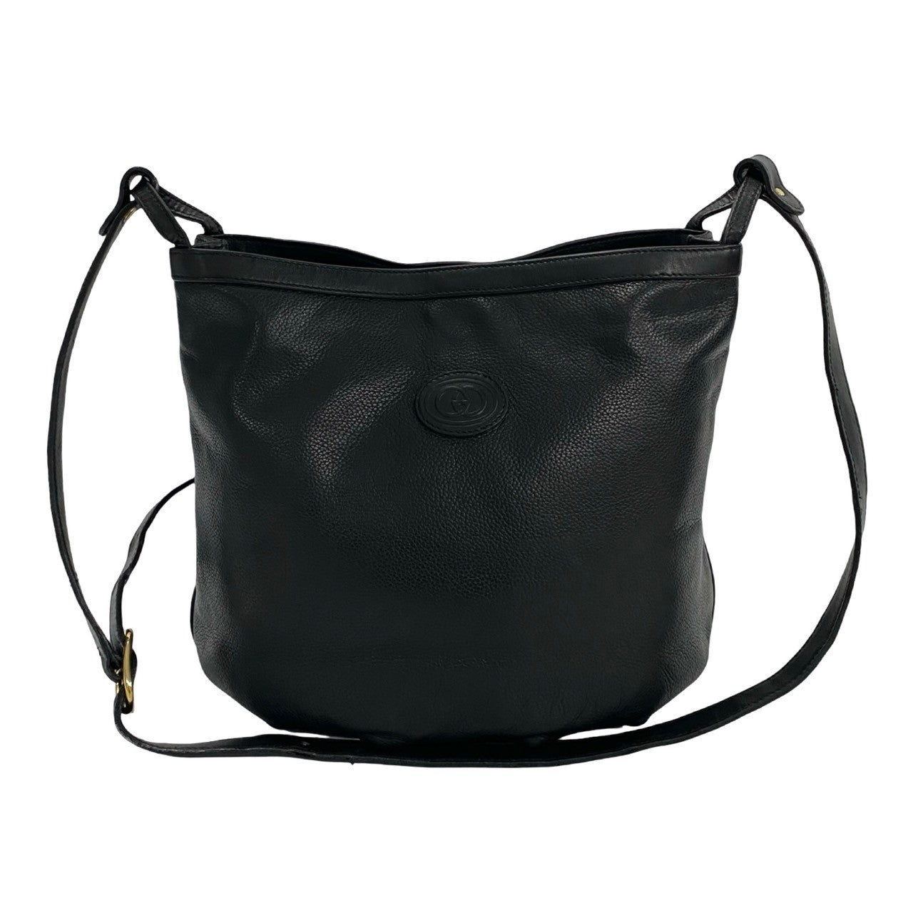 GUCCI Shoulder Bag leather black Old Gucci