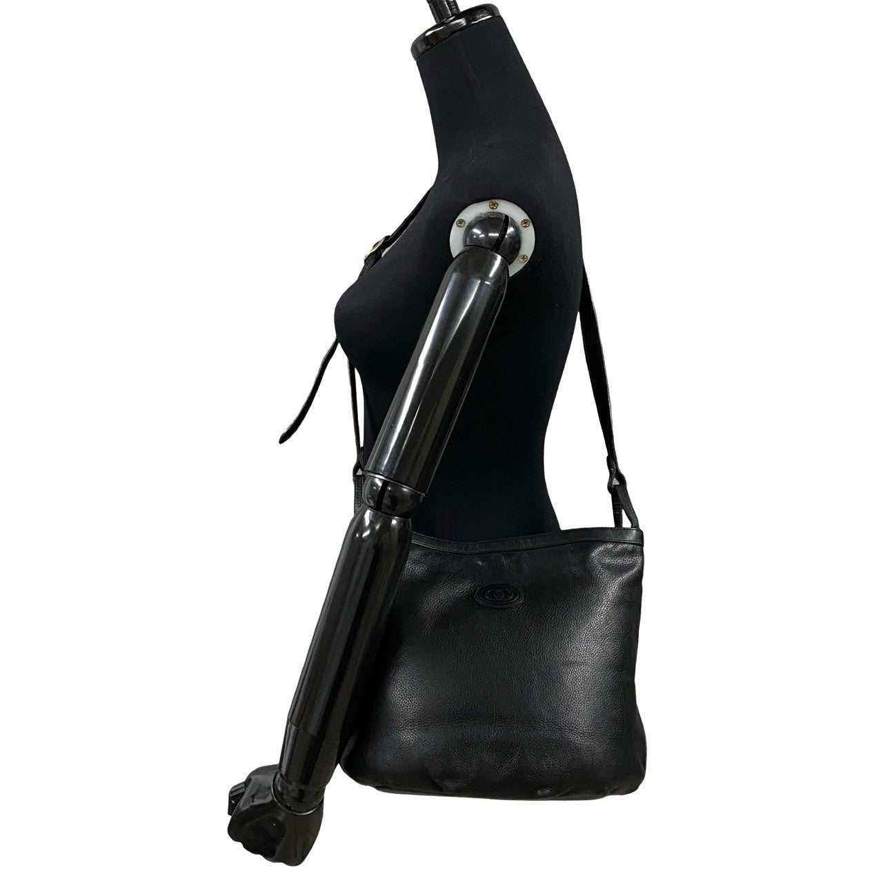 GUCCI Shoulder Bag leather black Old Gucci