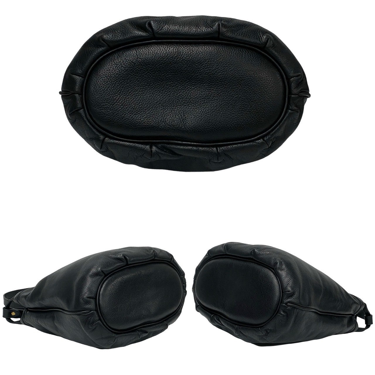 GUCCI Shoulder Bag leather black Old Gucci