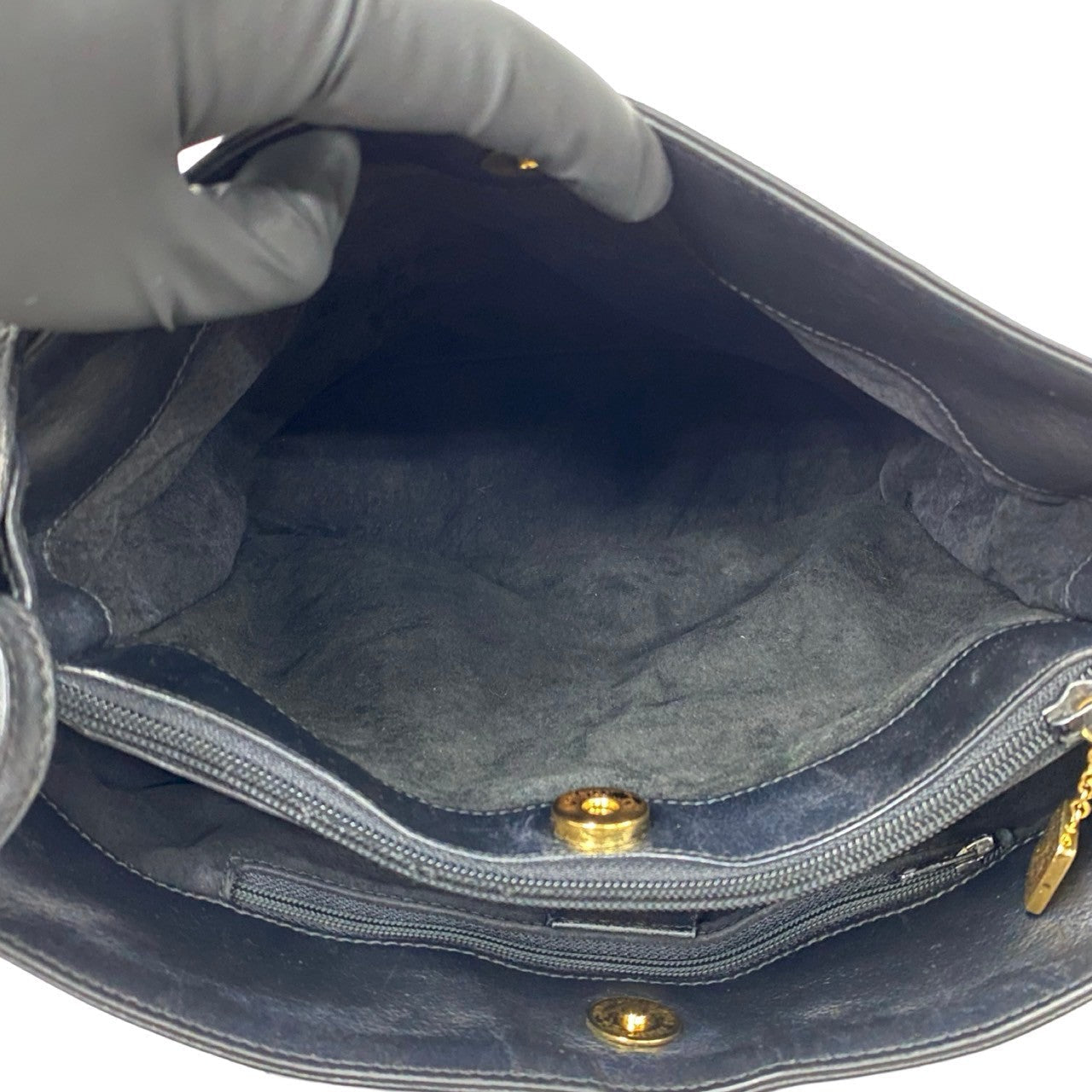 GUCCI Shoulder Bag leather black Old Gucci