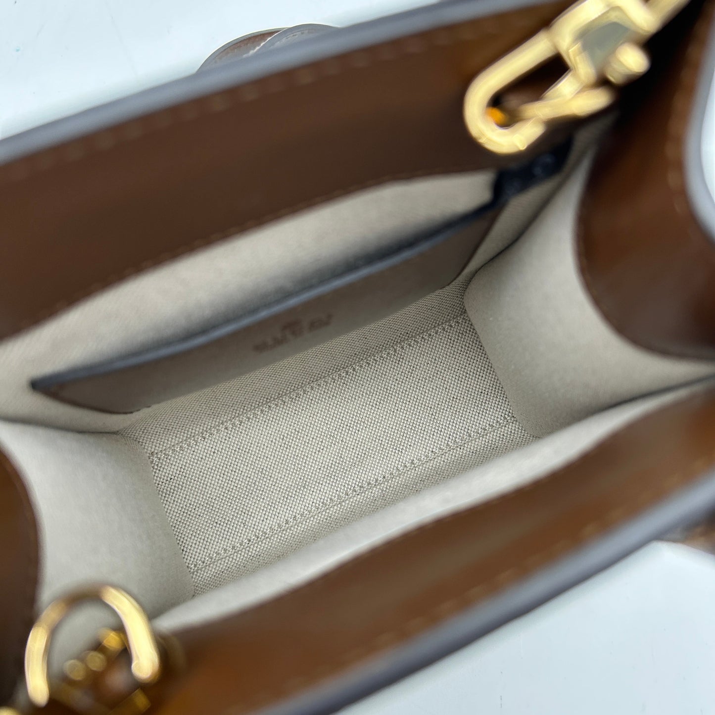 GUCCI Mini Bag With Interlocking G, Beige, GG Canvas 24120201