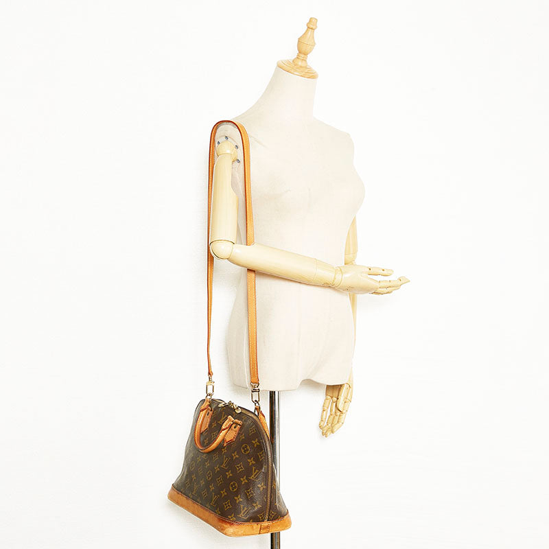 Louis Vuitton Brown Canvas Alma handbag bag