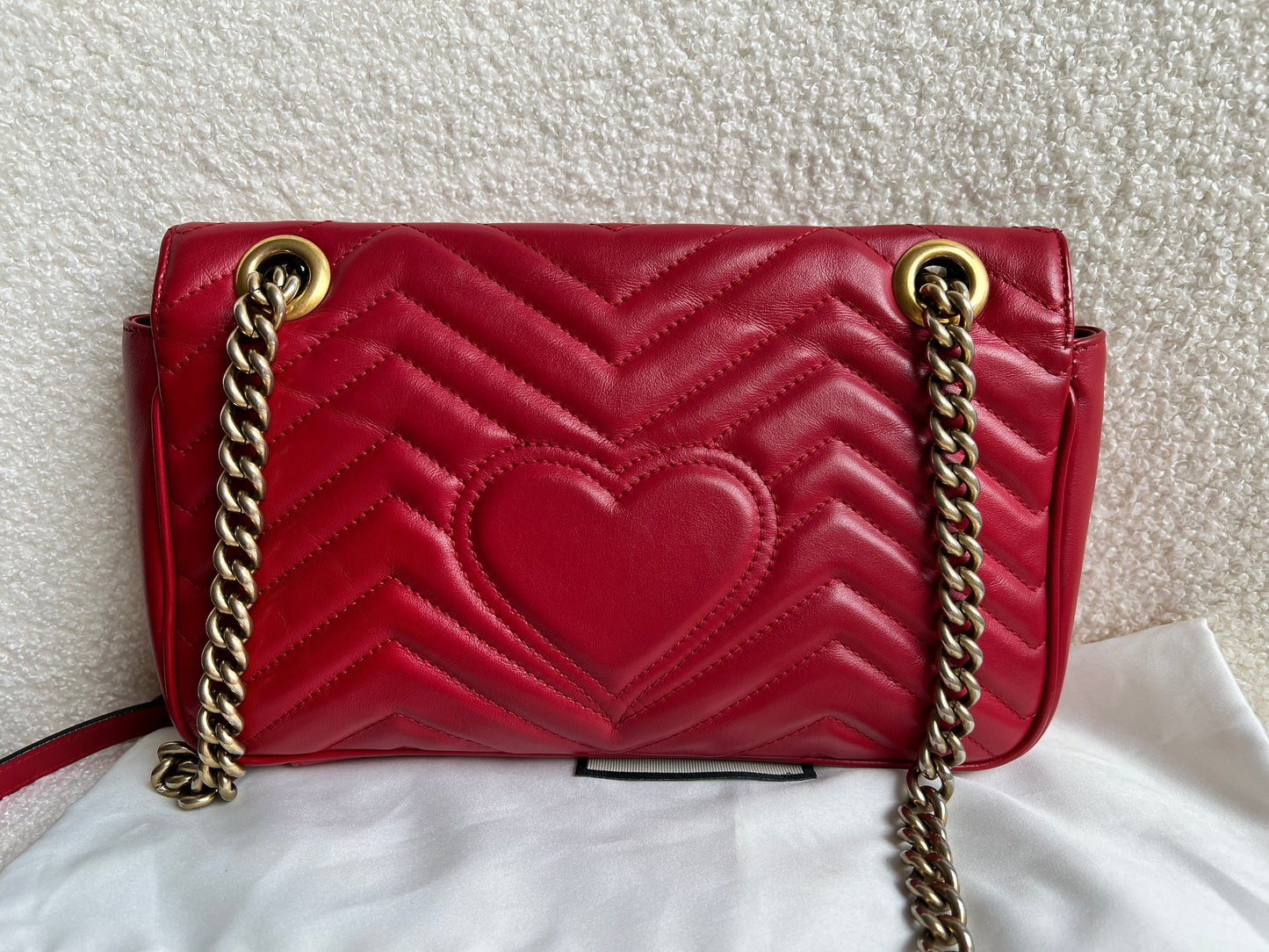 Gucci GG Hibiscus Red Marmont Small Shoulder Bag (RRP £2,070)