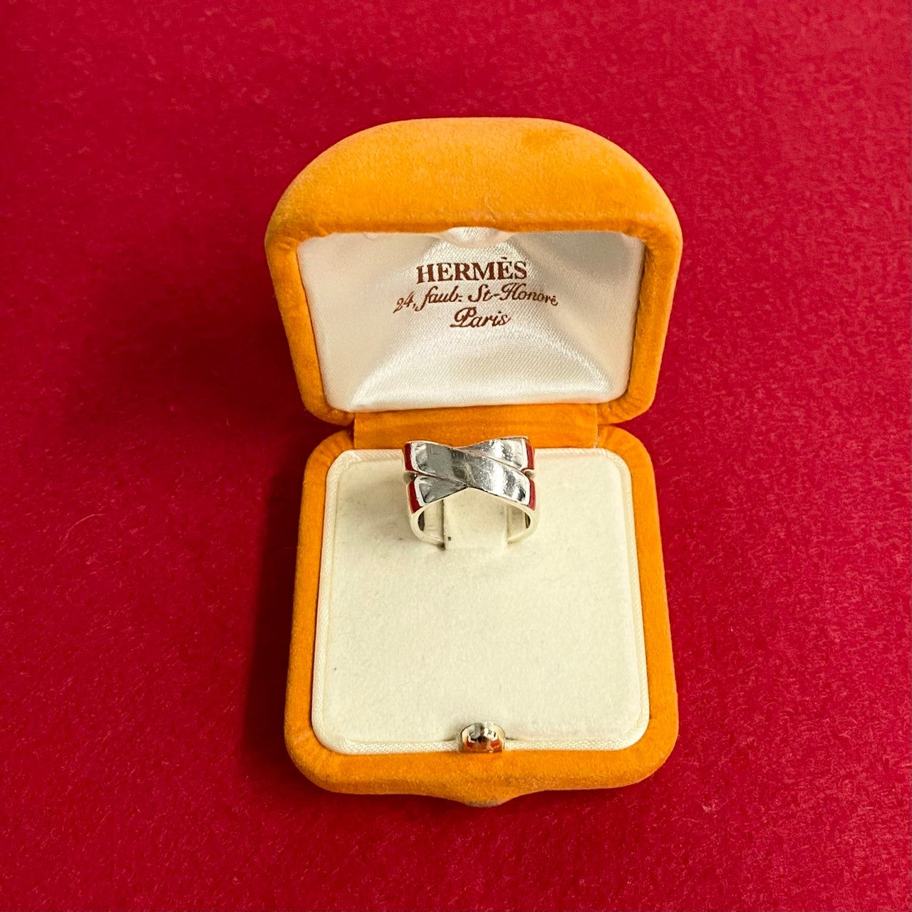 HERMES Ring Silver925 Silver Double ring