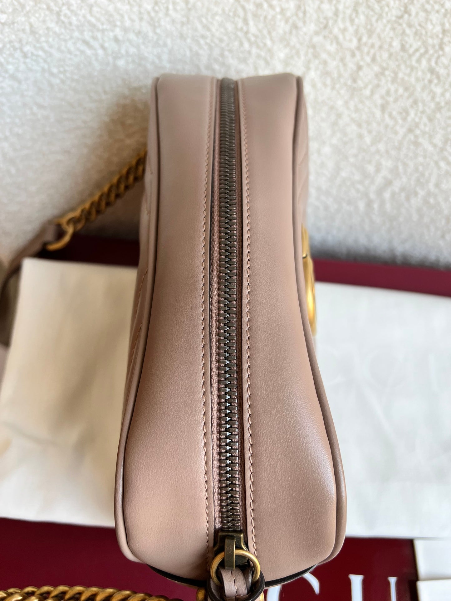 Gucci GG Marmont Dusty Pink Small Shoulder Bag (RRP £1340)