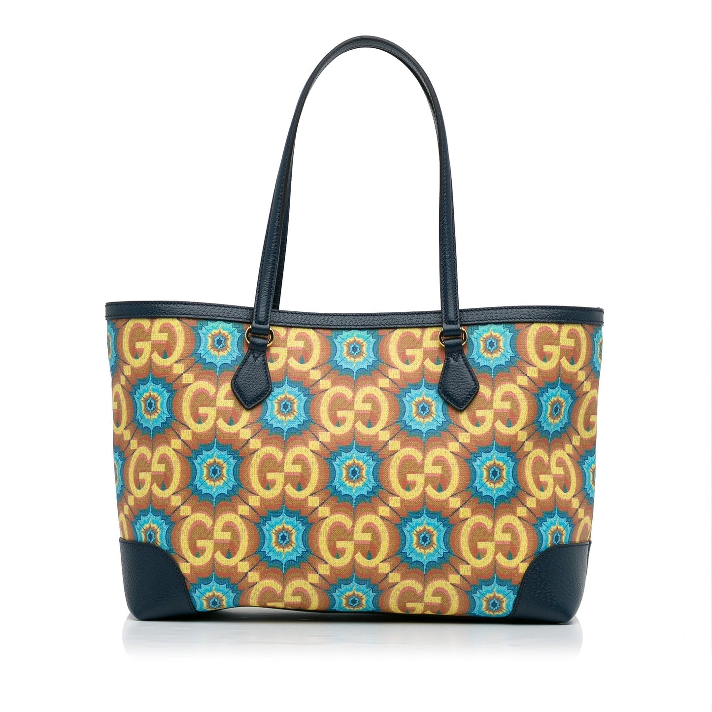 Blue Gucci Medium GG Supreme Kaleidoscope 100 Ophidia Tote