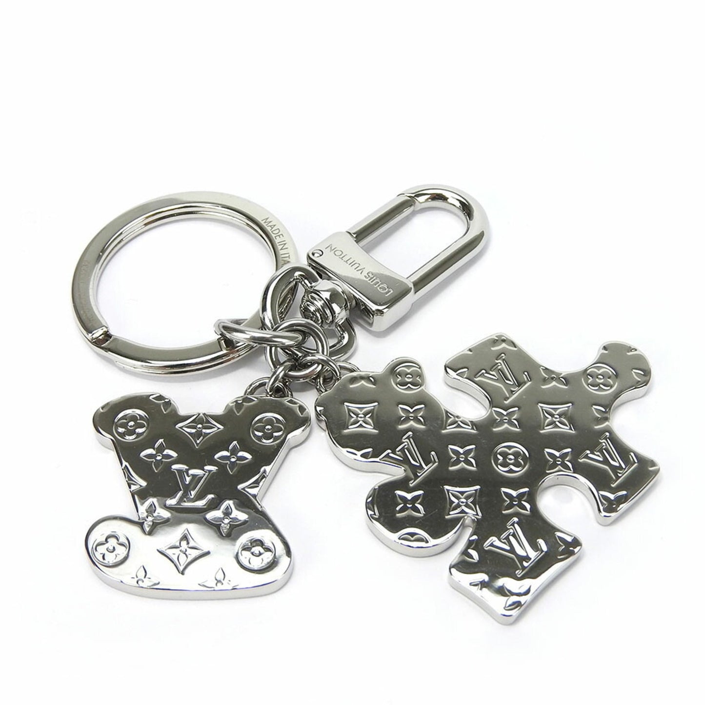 Louis Vuitton blue  Leather Metal Keyring