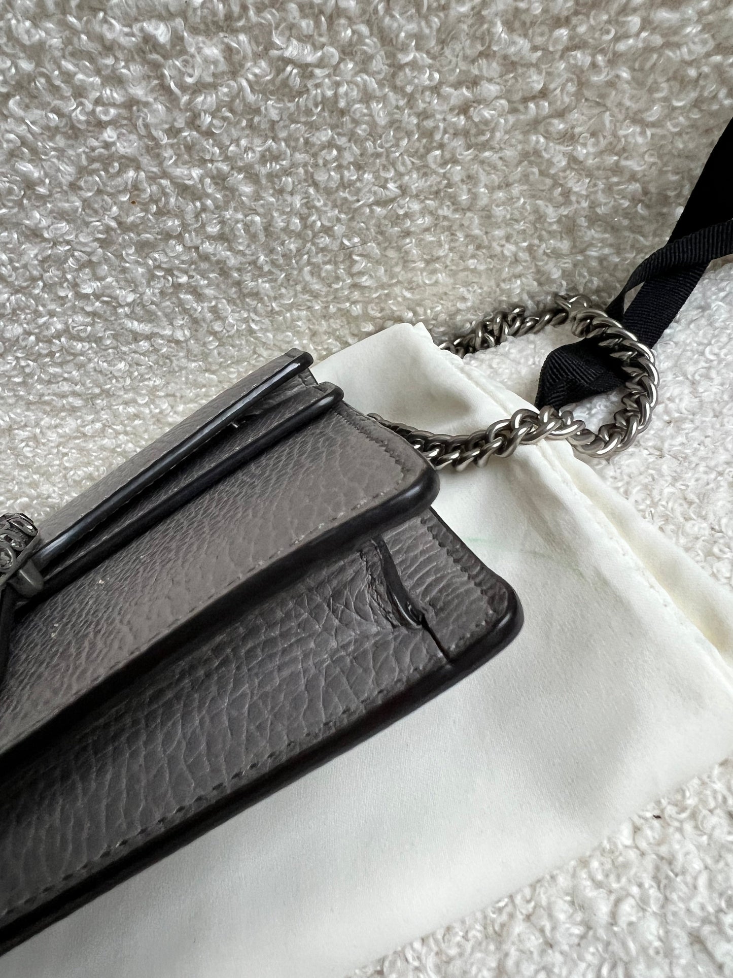 Gucci Dionysus GG Grey Super Mini Shoulder Bag (RRP £985)
