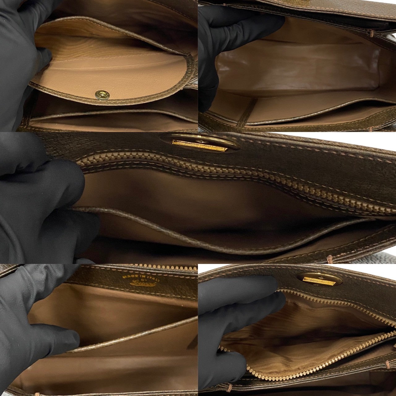 GUCCI Handbag leather Brown