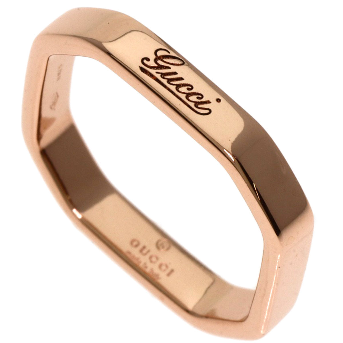 GUCCI Ring 18K Pink Gold gold Octagonal #7
