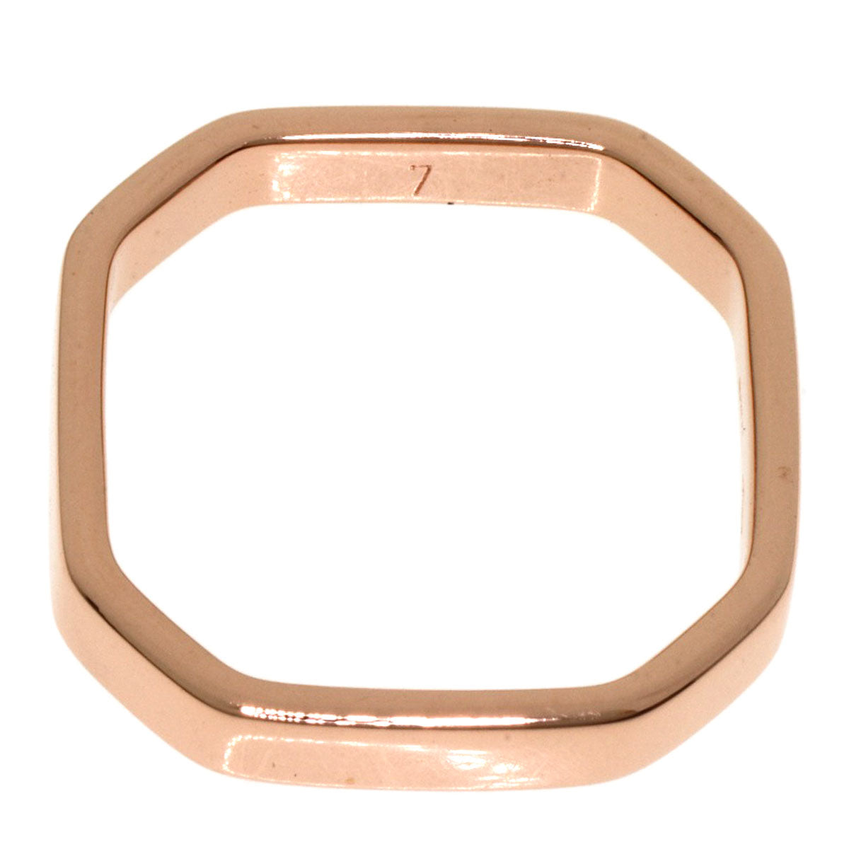 GUCCI Ring 18K Pink Gold gold Octagonal #7
