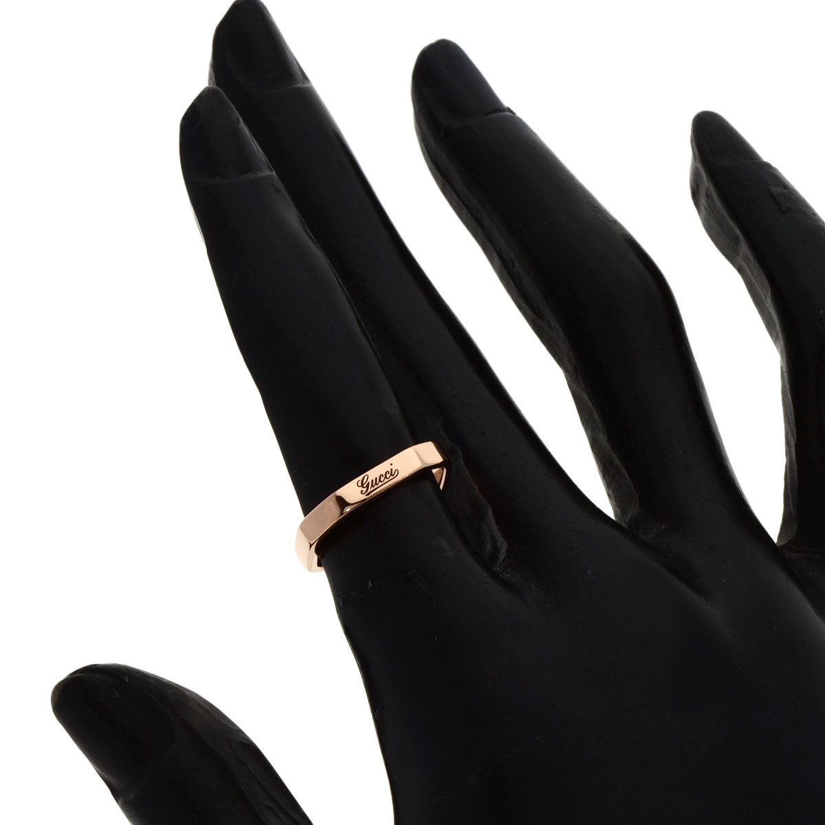 GUCCI Ring 18K Pink Gold gold Octagonal #7