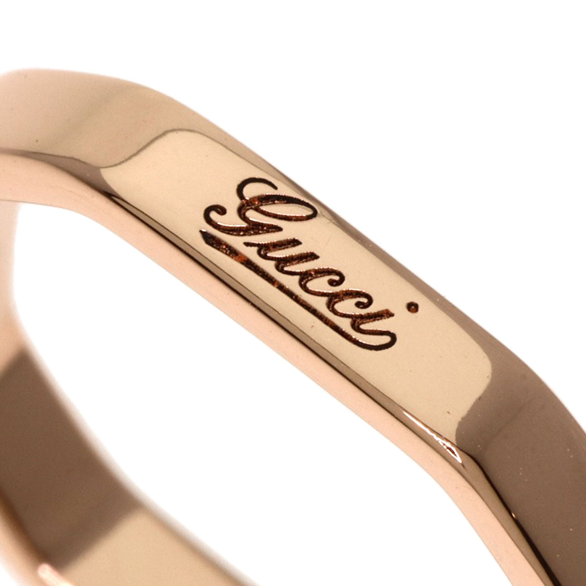 GUCCI Ring 18K Pink Gold gold Octagonal #7