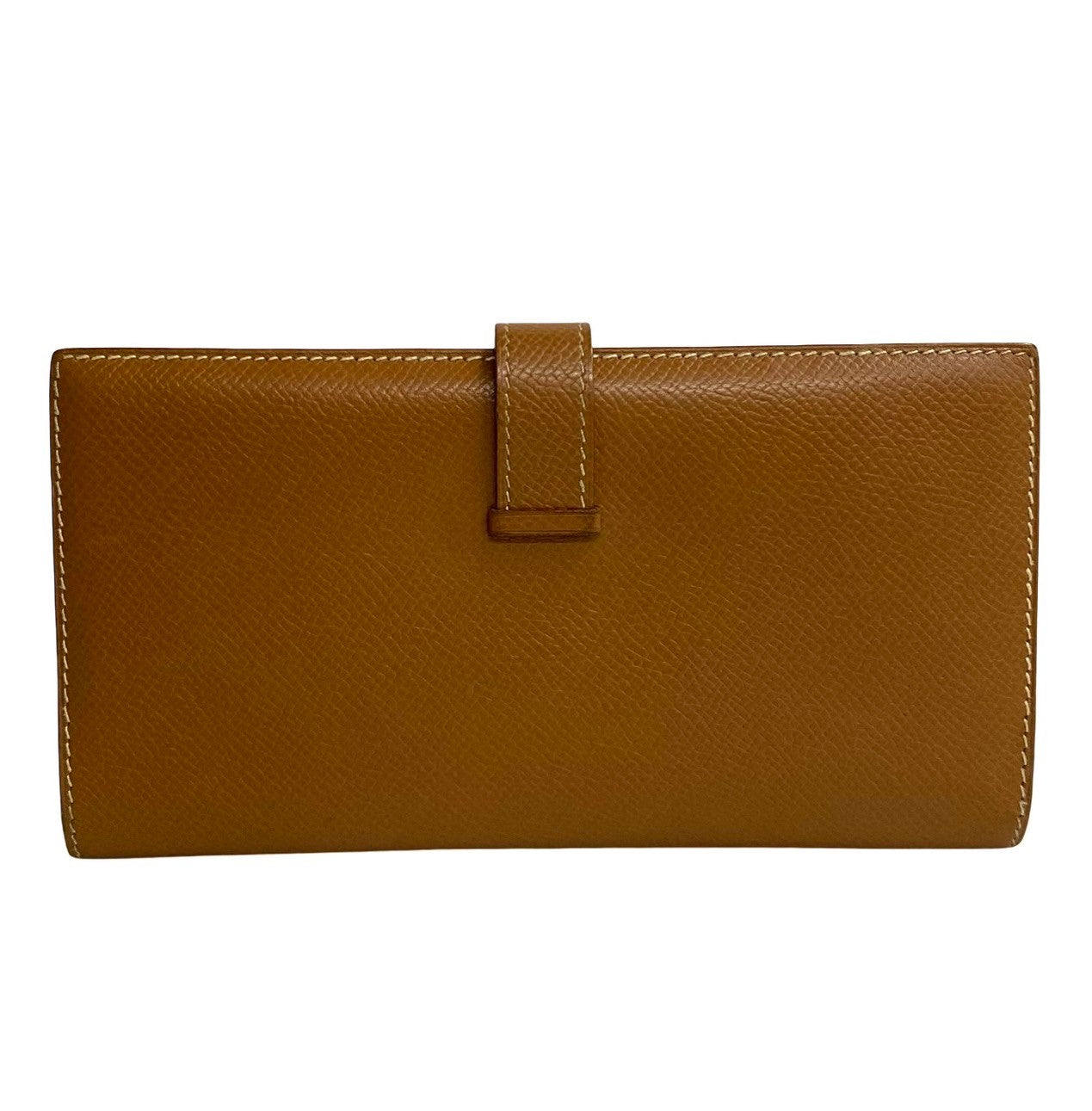 HERMES Long Wallet Purse Epsom Brown Bean