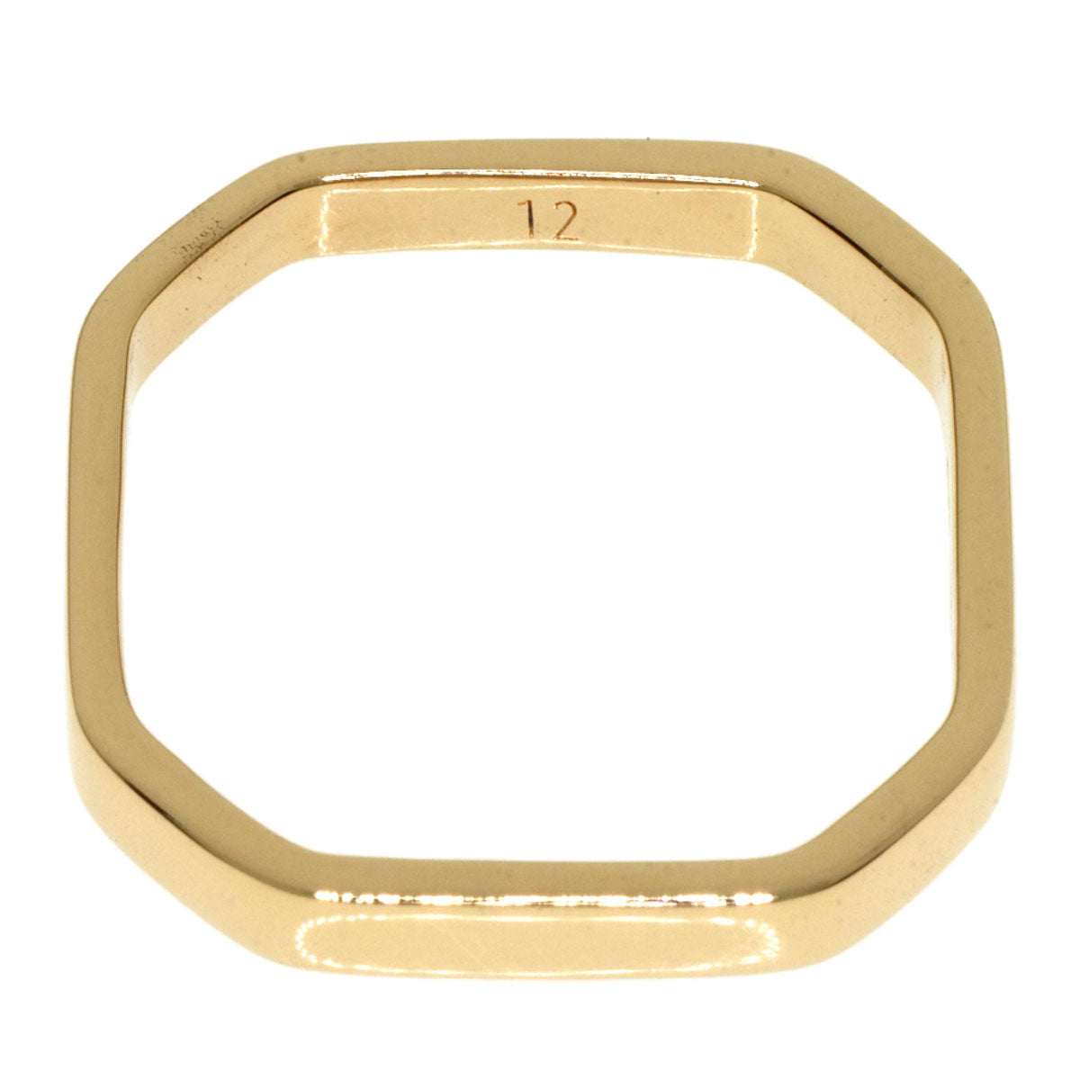 GUCCI Ring 18K Yellow Gold gold Octagonal # 12