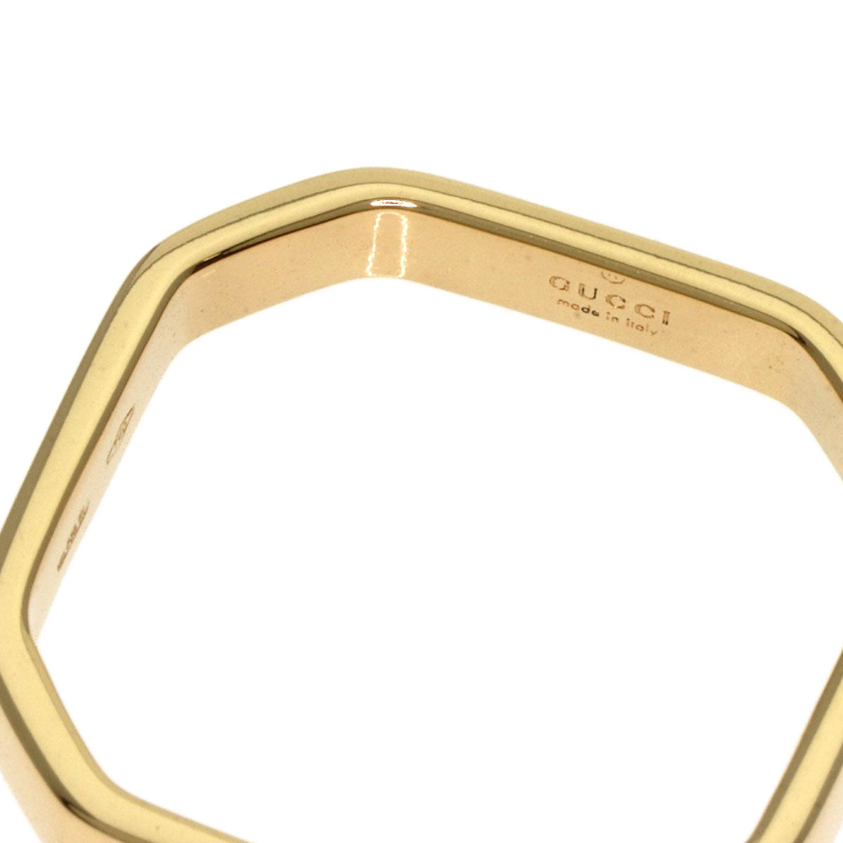 GUCCI Ring 18K Yellow Gold gold Octagonal # 12