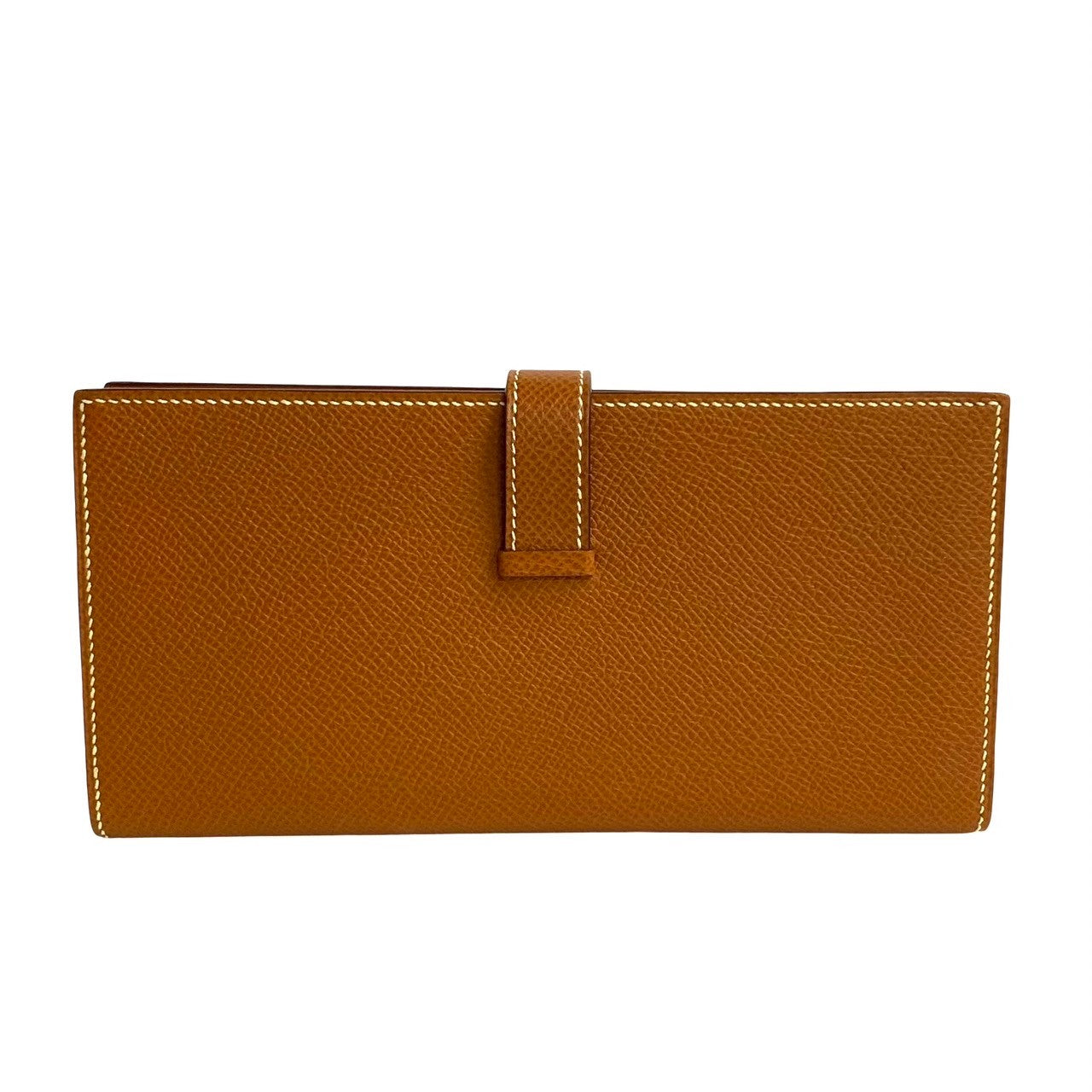 HERMES Long Wallet Purse Epsom Brown Bane Souffle