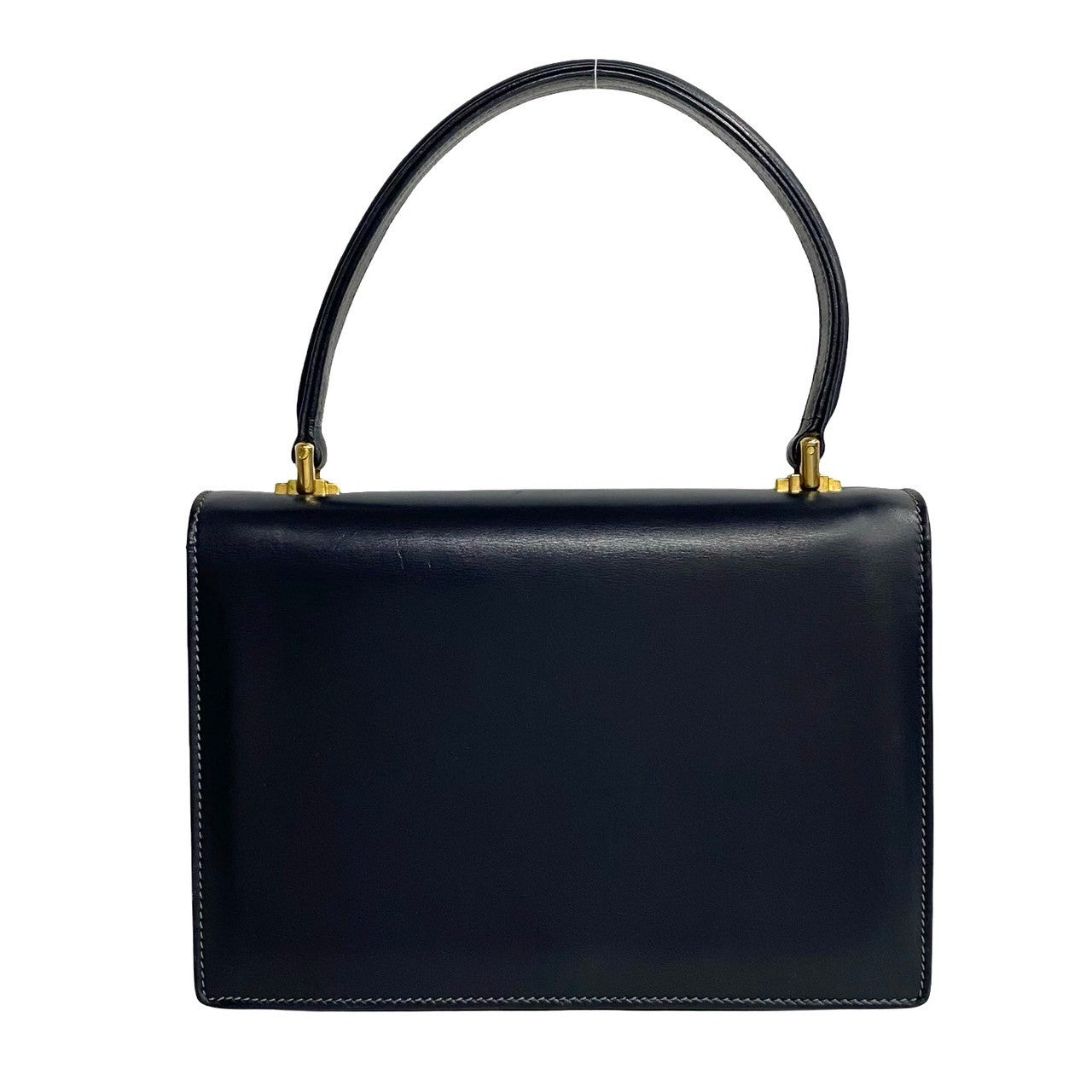 GUCCI Handbag Calfskin Navy