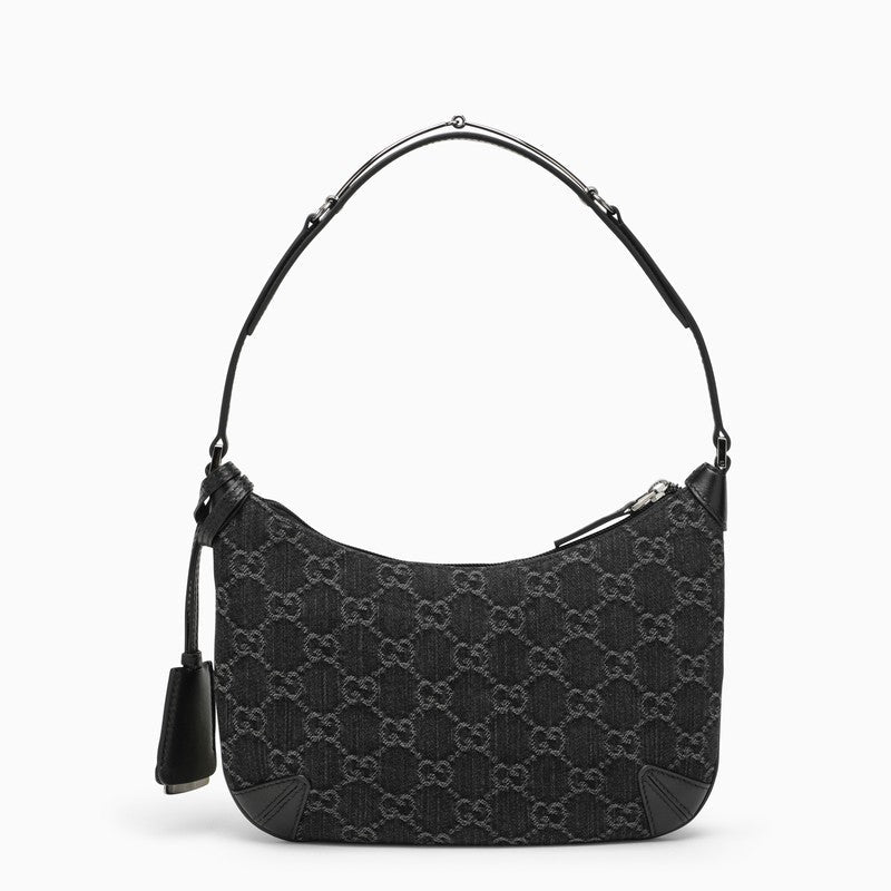 Gucci Horsebit Small Shoulder Bag Black/Grey Women