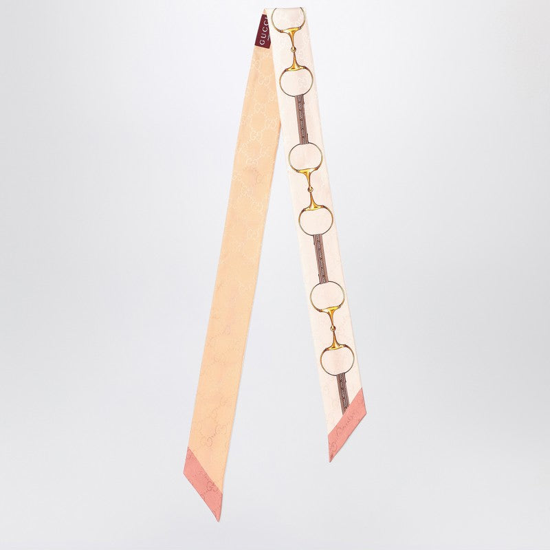 Gucci Pink Scarf With Silk Clamp Print Women