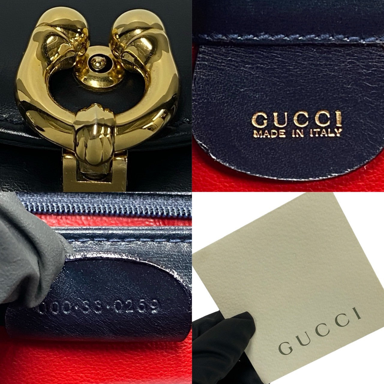 GUCCI Handbag leather black