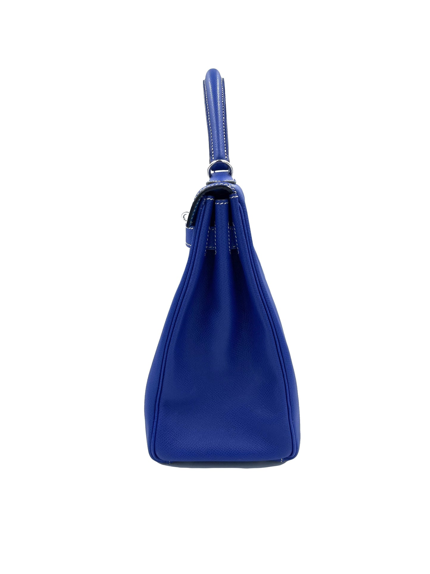 Hermes Kelly 32 Blue Electric