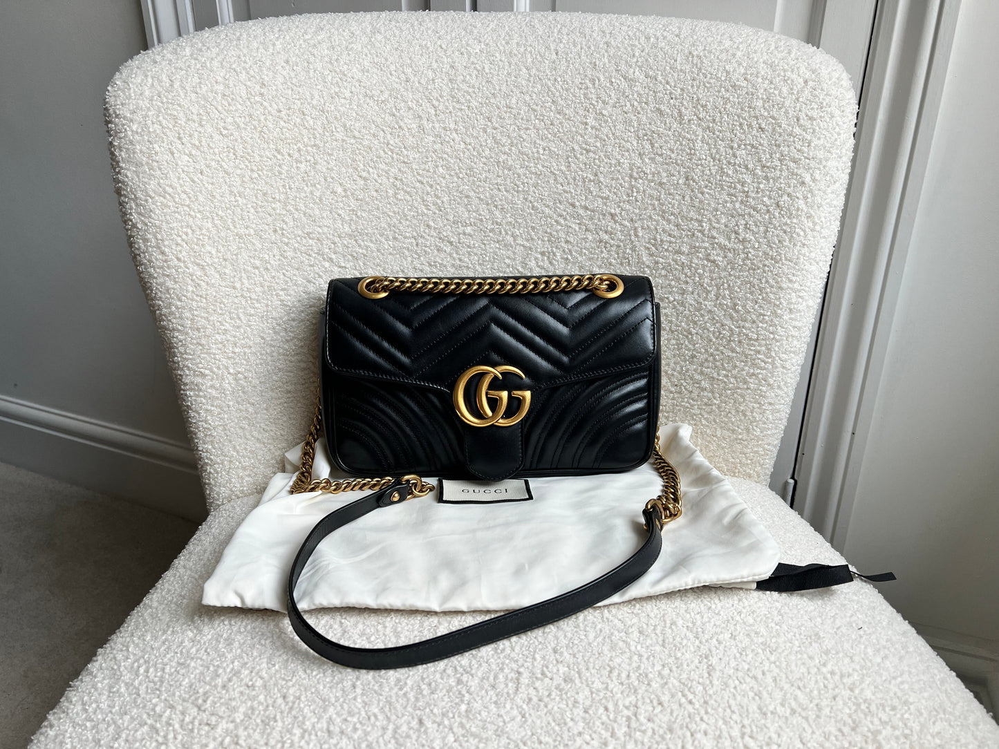 Gucci GG Black Marmont Small Shoulder Bag (RRP £2070)