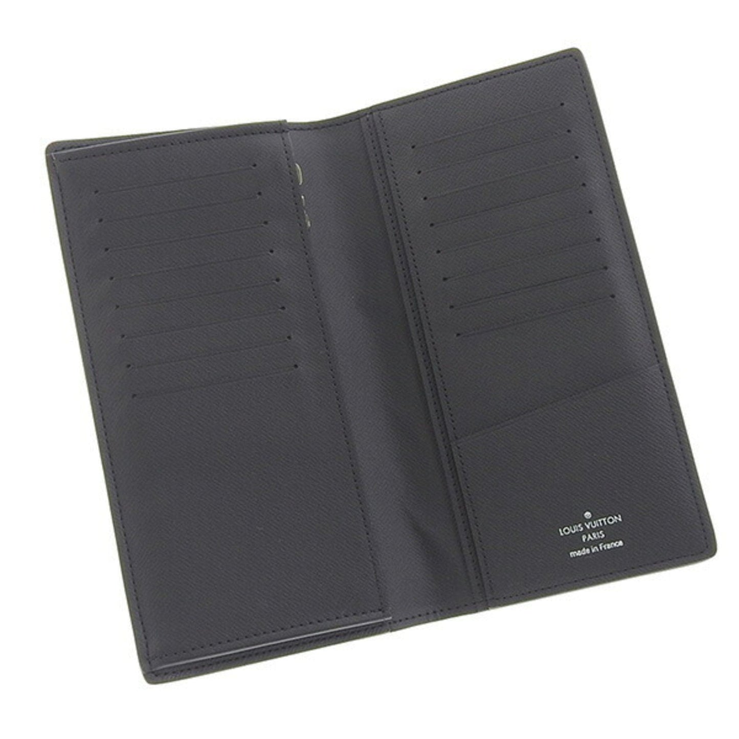 Louis Vuitton Black Leather Portefeuille Brazza wallet accessories