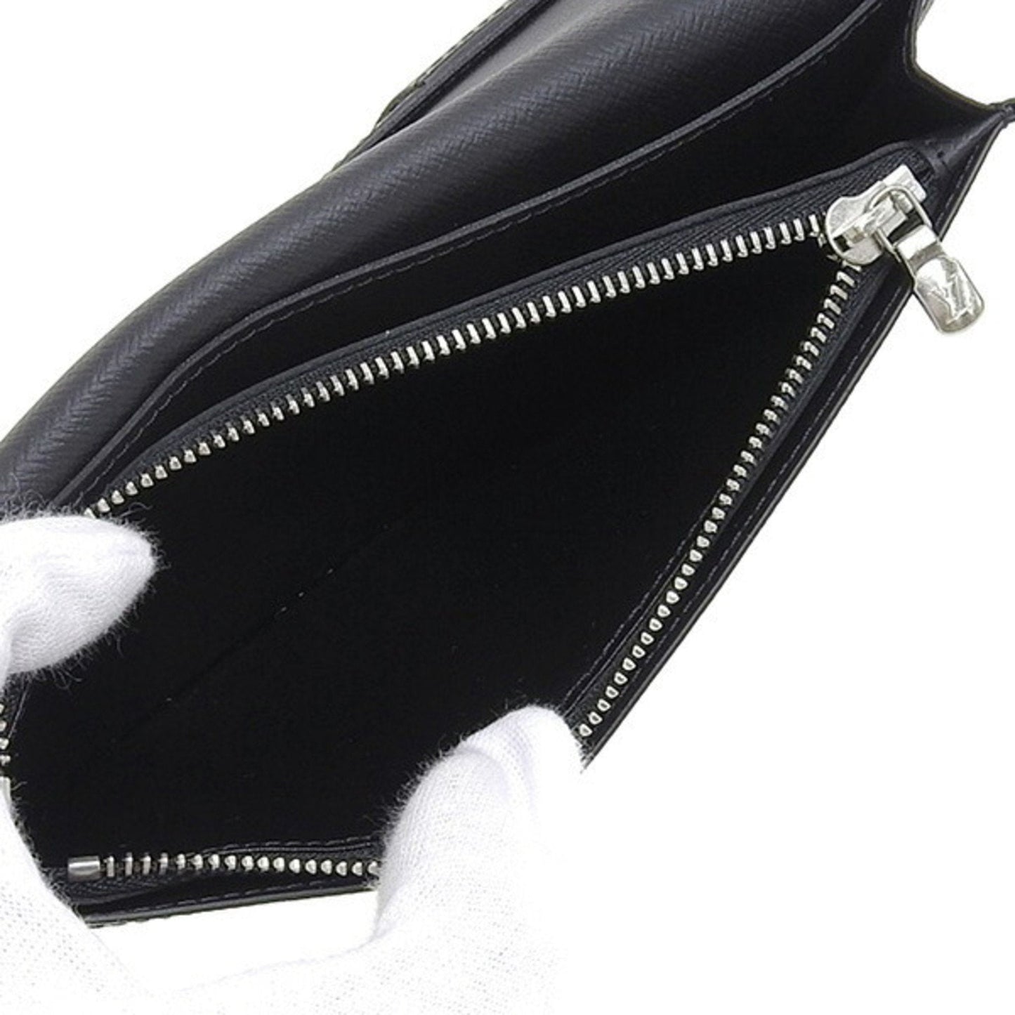 Louis Vuitton Black Leather Portefeuille Brazza wallet accessories