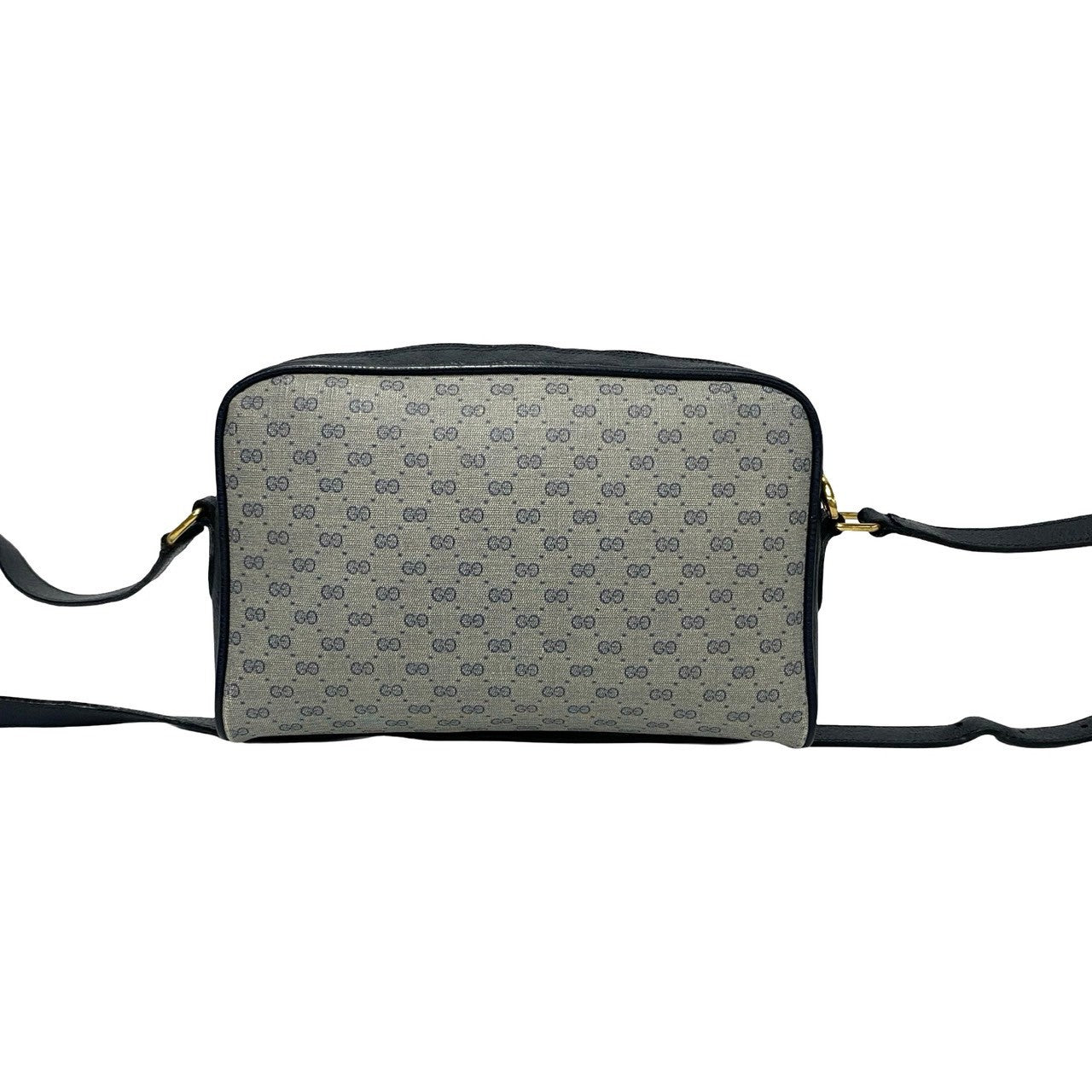 GUCCI Shoulder Bag leather Navy Sherry line