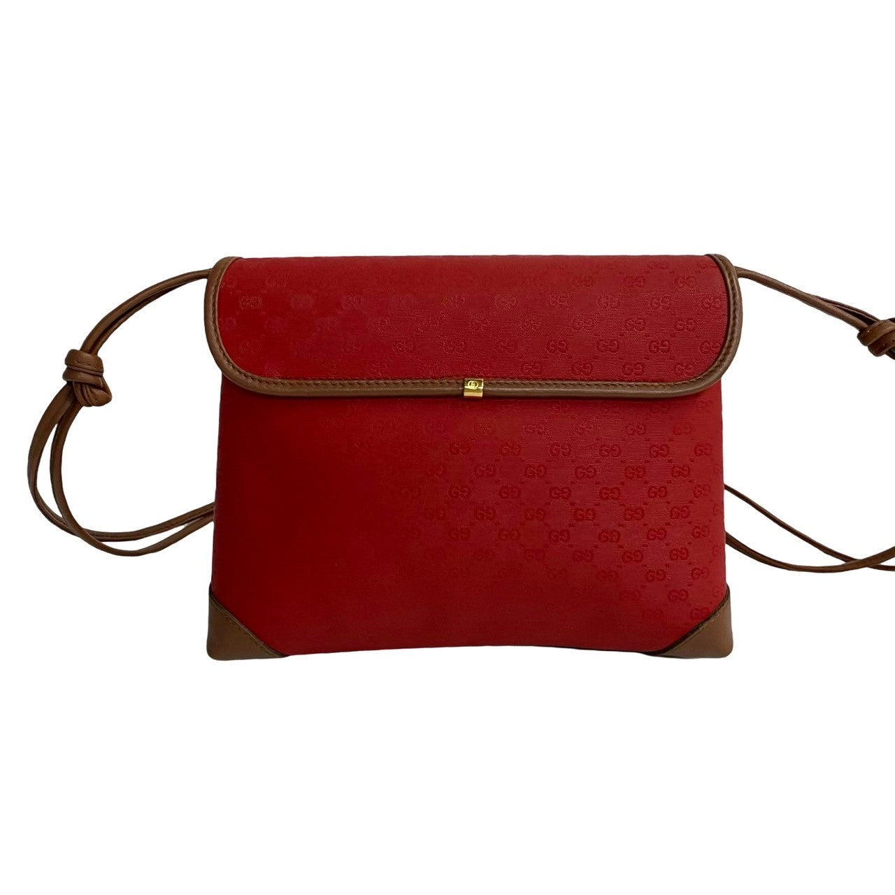 GUCCI Shoulder Bag leather Red